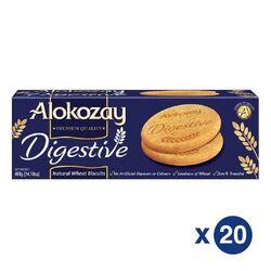  ALOKOZAY DIGESTIVE BISCUIT 400GMS, PACK OF 20