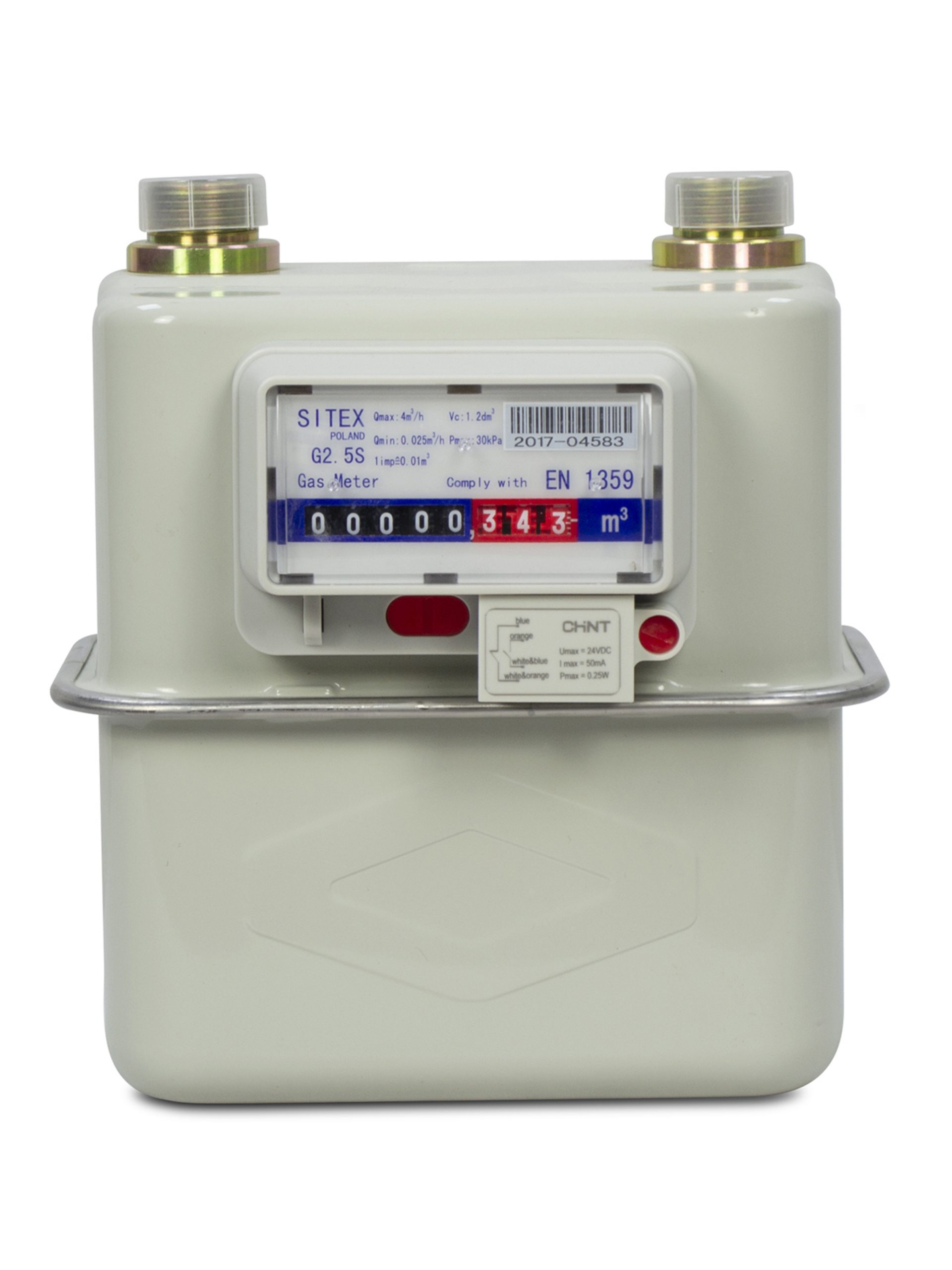 SITEX GAS METER G2.5 WITH CONNECTIONS & PULSE EMITTER