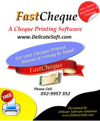 Cheque Printing Software from Delicate Software Solutions  Dubai, 