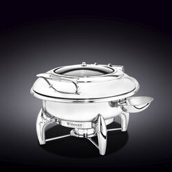 Glass Lid Round Chafing Dish with stand from Wilmax Trading Llc  Dubai, 