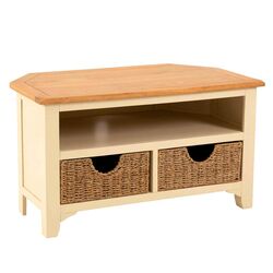 Offers and Deals in UAE For Kansas wooden corner tv unit w/baskets 