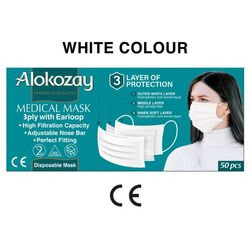 Marketplace for Alokozay medical face mask - white - 50 pcs UAE