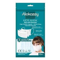 Marketplace for Alokozay kids face mask - white - 10 pcs UAE