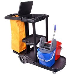 Buy SERVICE TROLLEY WITH WRINGER AND TROLLEY BAG  from Al Nojoom Cleaning Equipment in UAE