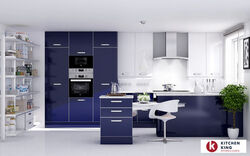 Marketplace for Modern kitchen with royal blue and white cabinets UAE