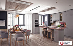 Buy LUXURY GRAY KITCHEN - NEW CLASSIC from Kitchen King Uae in UAE