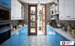 Buy SKY BLUE AND WHITE KITCHEN from Kitchen King Uae in UAE