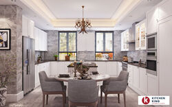 Buy WHITE-BRIGHT KITCHEN - NEW CLASSIC from Kitchen King Uae in UAE