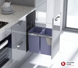 Buy PULL-OUT DOUBLE WASTE BIN from Kitchen King Uae in UAE