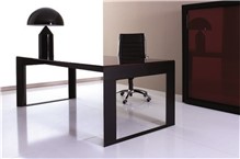 Buy EXECUTIVE DESK WITH RED GLASS TOP from Marlin Furniture (l.l.c) in UAE