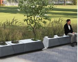 Buy  OUTDOOR/INDOOR FIBERGLASS CONCRETE PLANTER BOX AN from Ebarza Furniture in UAE
