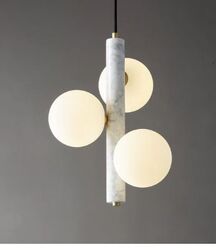Buy WHITE MARBLE PENDANT LAMP  from Ebarza Furniture in UAE