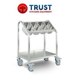 Cutlery and Tray Trolley from Trust Kitchens Equipment Trading Abu Dhabi, 