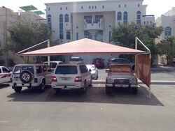Buy PYRAMID CAR PARKING SHADES from Al Mumtaz Tents in UAE
