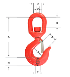 Buy SWIVEL HOOK WITH SAFETY LATCH from Starlift Trading L.l.c in UAE