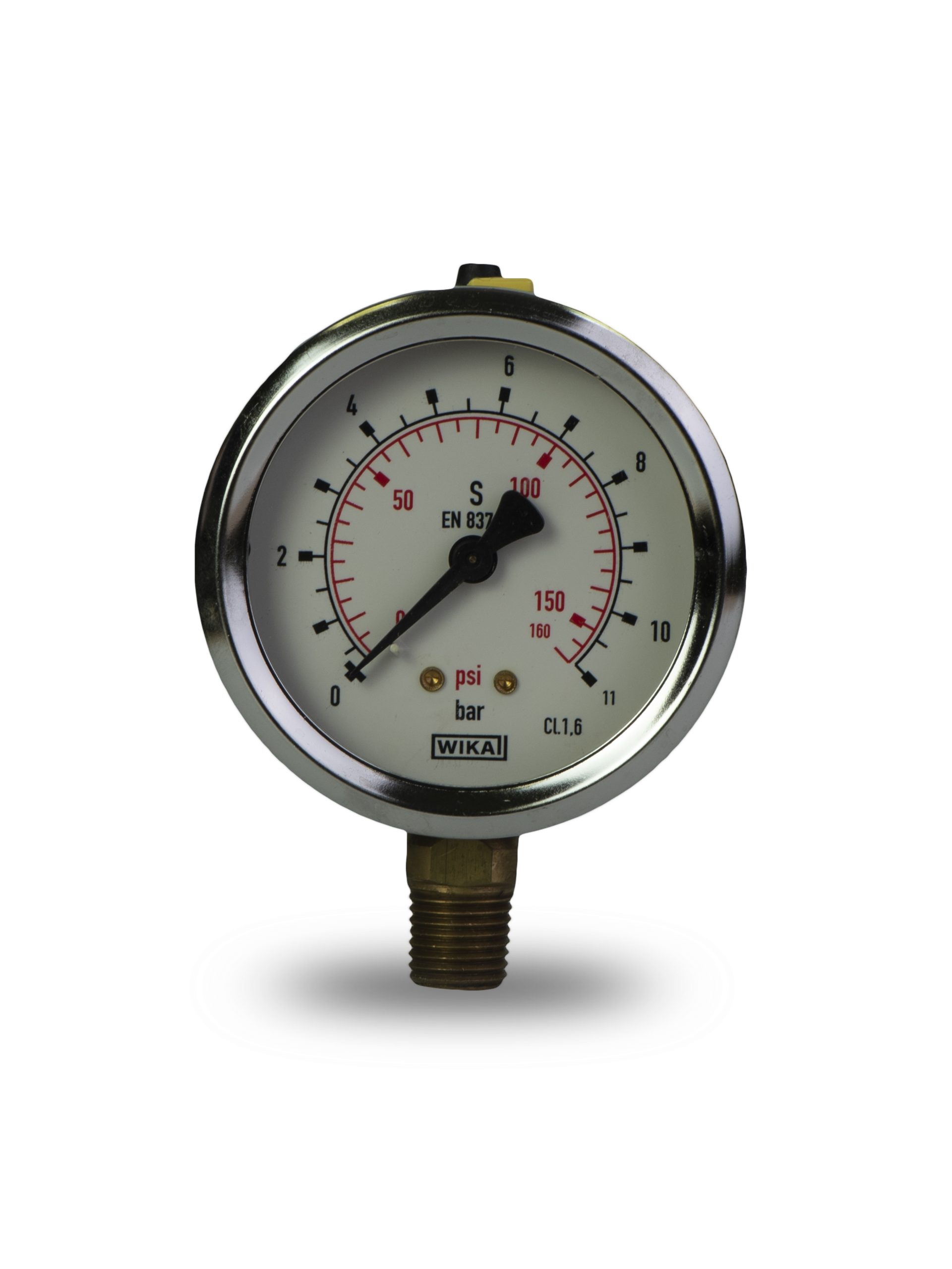 PRESSURE GAUGE 0-11 BAR DIAMETER 2 1/2 Inches CONNECTION1/4 Inches,  WIKA from Gas Equipment Company Llc Abu Dhabi, UNITED ARAB EMIRATES