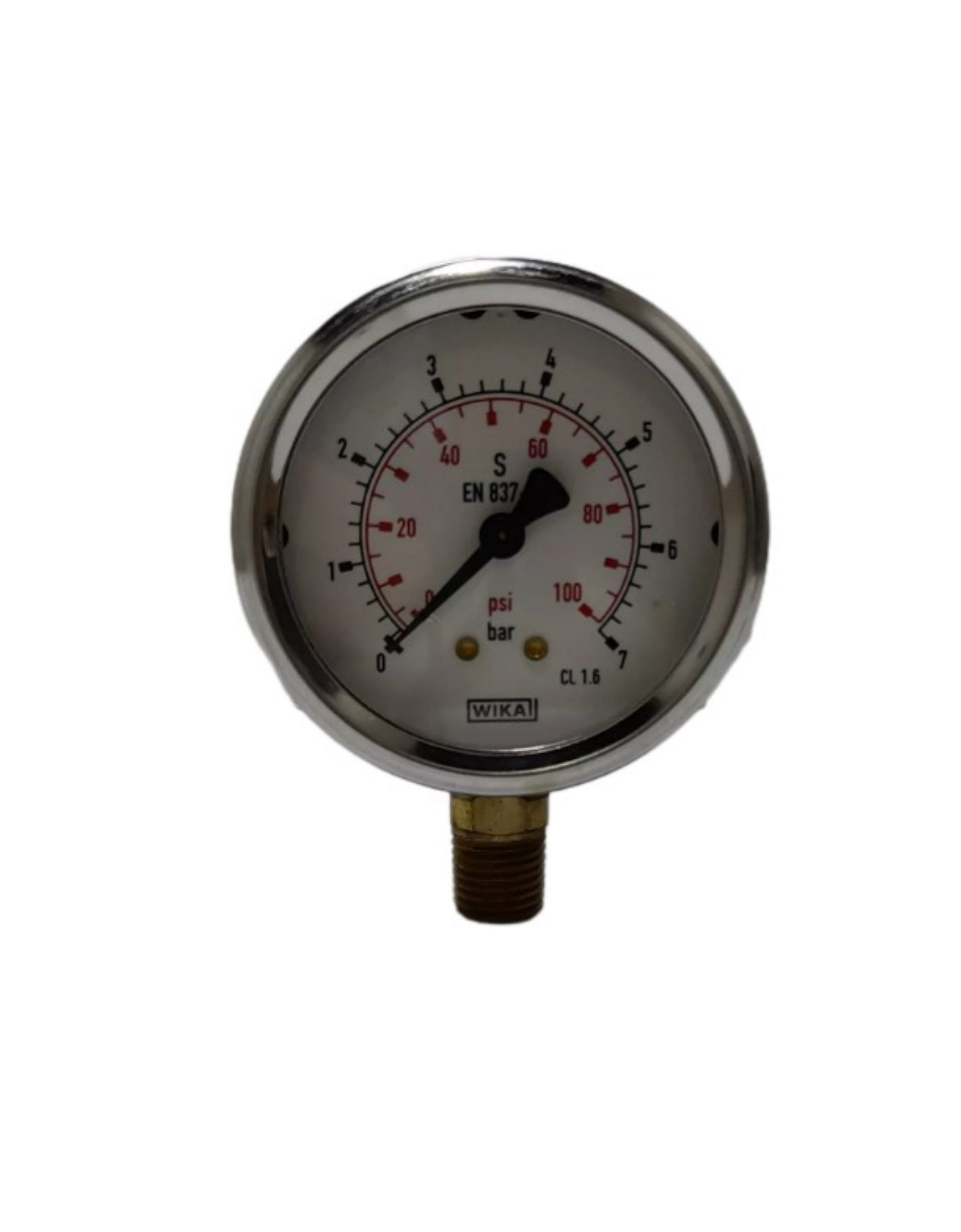 PRESSURE GAUGE 0-7 BAR DIAMETER 2 1/2 Inches CONNECTION 1/4 Inches ,  WIKA from Gas Equipment Company Llc Abu Dhabi, UNITED ARAB EMIRATES