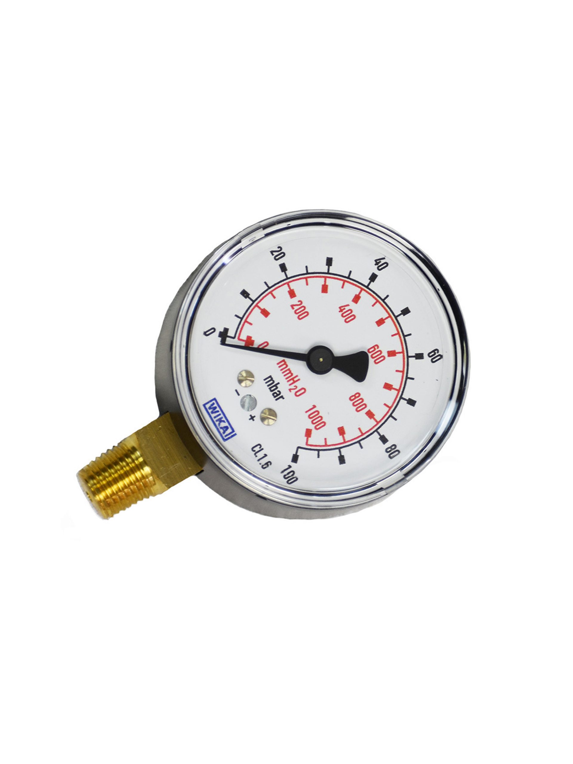 PRESSURE GAUGE  0-100 MBAR ,  DIAMETER 2 1/2 Inches  CONNECTION 1/4 Inches , WIKA from Gas Equipment Company Llc Abu Dhabi, UNITED ARAB EMIRATES