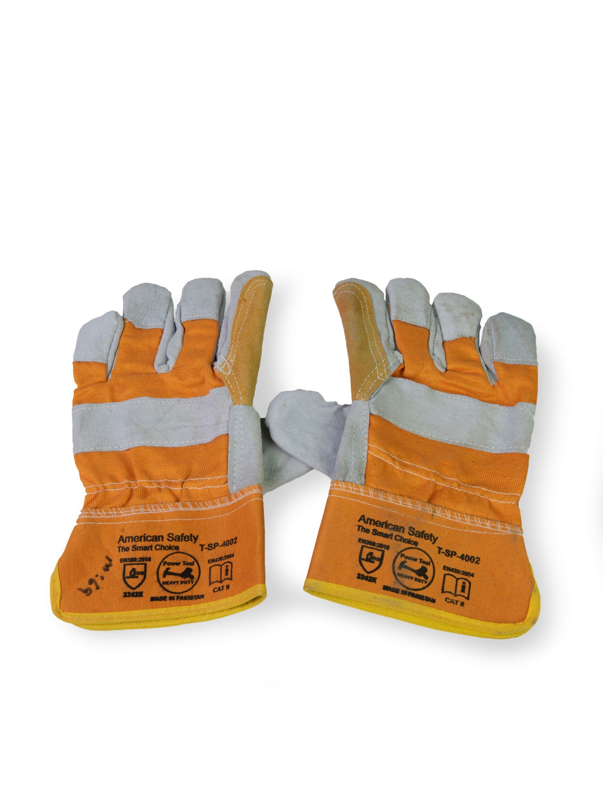 LEATHER HAND GLOVES YELLOW COLOR