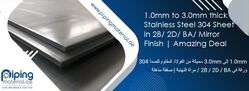 304 Stainless Steel Sheet from Piping Material Fujairah, UNITED ARAB EMIRATES