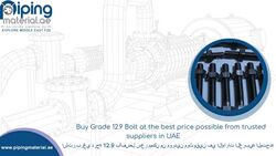 Grade 12.9 Bolt suppliers in UAE from Piping Material Fujairah, UNITED ARAB EMIRATES