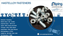 Hastelloy Fasteners from Piping Material Fujairah, UNITED ARAB EMIRATES