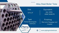 Alloy Steel Boiler Tube from Piping Material Fujairah, UNITED ARAB EMIRATES