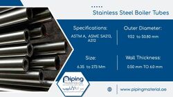 Stainless Steel Boiler Tubes from Piping Material Fujairah, UNITED ARAB EMIRATES