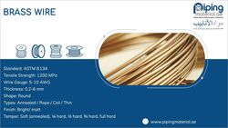 Brass Wire from Piping Material Fujairah, UNITED ARAB EMIRATES