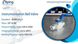 Instrumentation Ball Valve from Piping Material Fujairah, UNITED ARAB EMIRATES