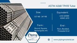 ASTM a268 tp410 tube from Piping Material Fujairah, UNITED ARAB EMIRATES