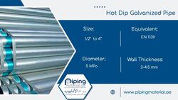 Hot Dip Galvanized Pipe from Piping Material Fujairah, UNITED ARAB EMIRATES