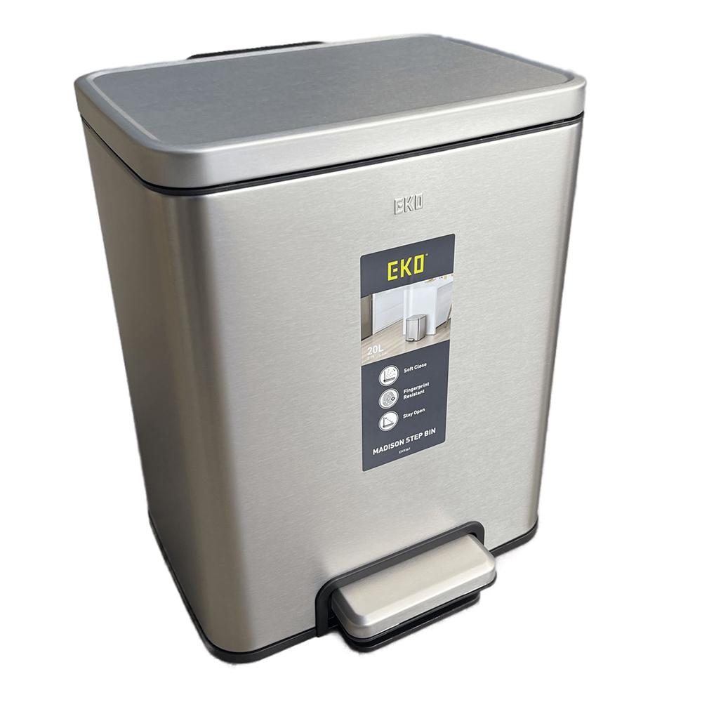 Buy 20L TRASH CAN WITH SOFT CLOSE LID, MATTE FINISH, FINGERPRINT-RESISTANT BODY, AND PP LINER from Kaddah Cleaning Equipment in UAE