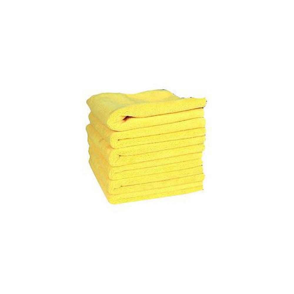 Buy 500GSM MICROFIBER TOWELS | 30 X 60 CM  4 PIECES | YELLOW from Kaddah Cleaning Equipment in UAE