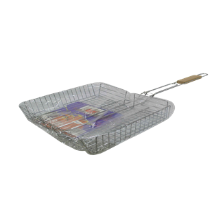 AKC | Double Barbecue Grill Basket| SILVER - Home & Garden in UAE Marketplace