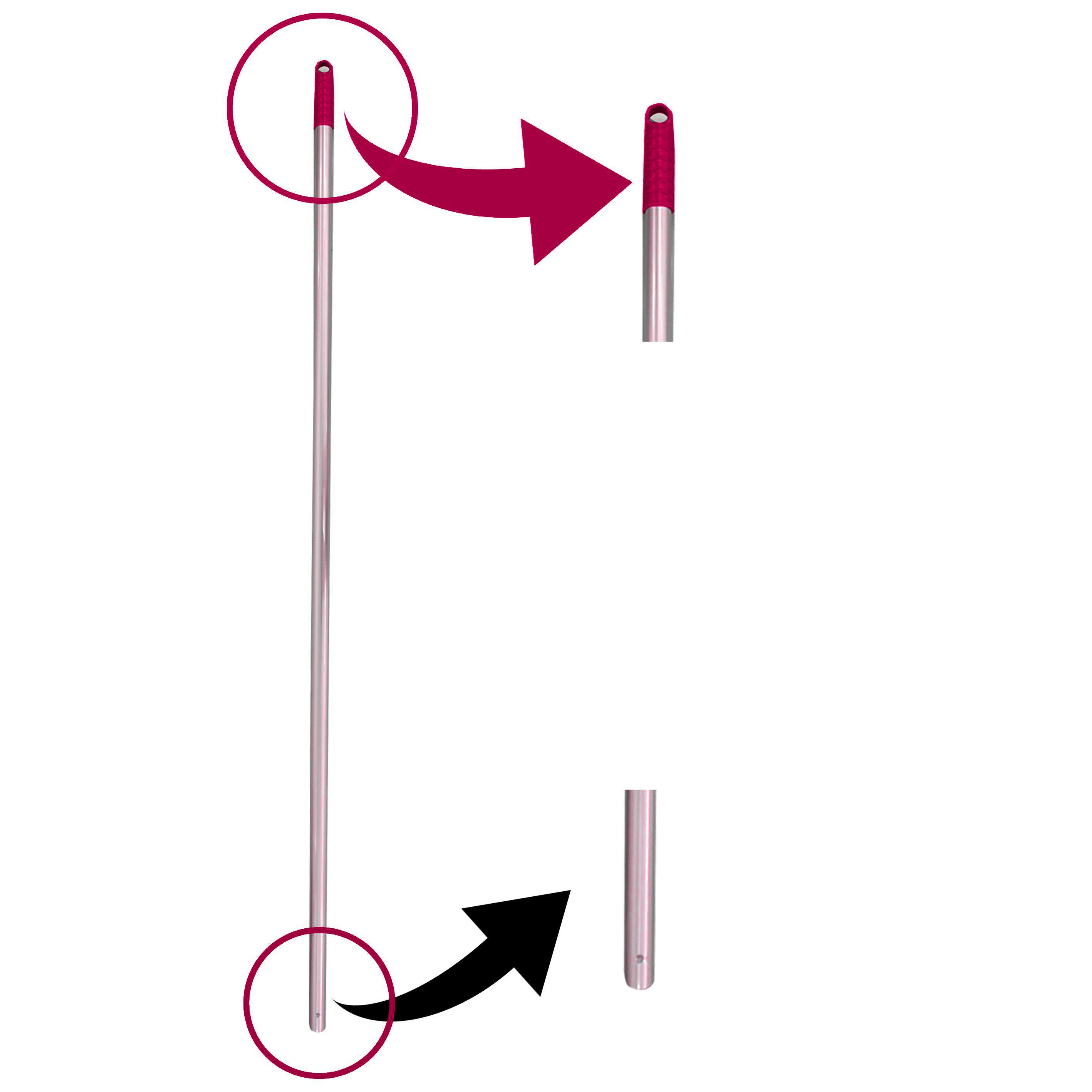 Buy ALUMINUM HANDLE | 150 CM | RED from Kaddah Cleaning Equipment in UAE