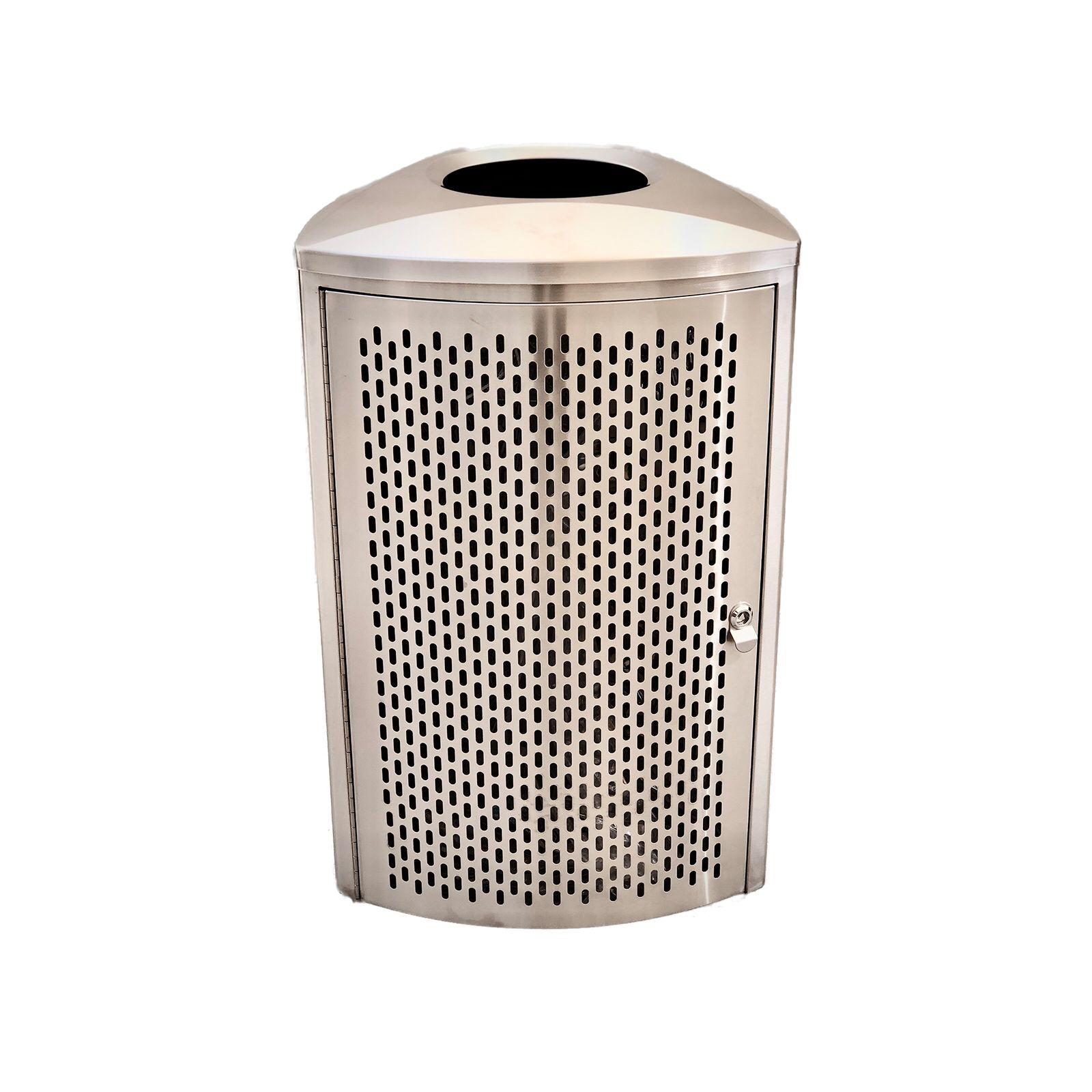 Buy COMMERCIAL TRASH BIN BRUSHED FINISH | 35 LITERS from Kaddah Cleaning Equipment in UAE