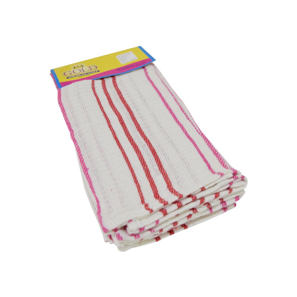 Buy COTTON KITCHEN TOWELS | 38 CM X 63 CM | 4 PIECES from Kaddah Cleaning Equipment in UAE