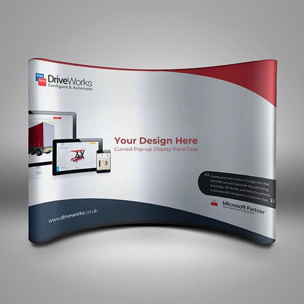 Curved Pop-up Display Hard Case - Designing and Printing in UAE Marketplace