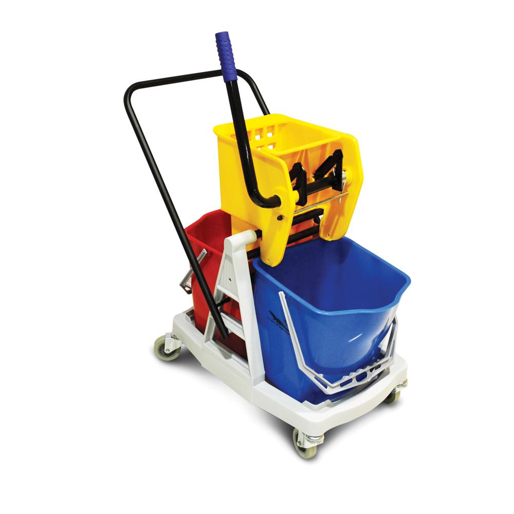 Buy DOUBLE BUCKET MOP TROLLEY | 34LTR from Kaddah Cleaning Equipment in UAE