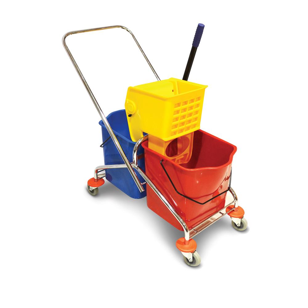 Buy DOUBLE BUCKET MOP TROLLEY | 50LTR from Kaddah Cleaning Equipment in UAE
