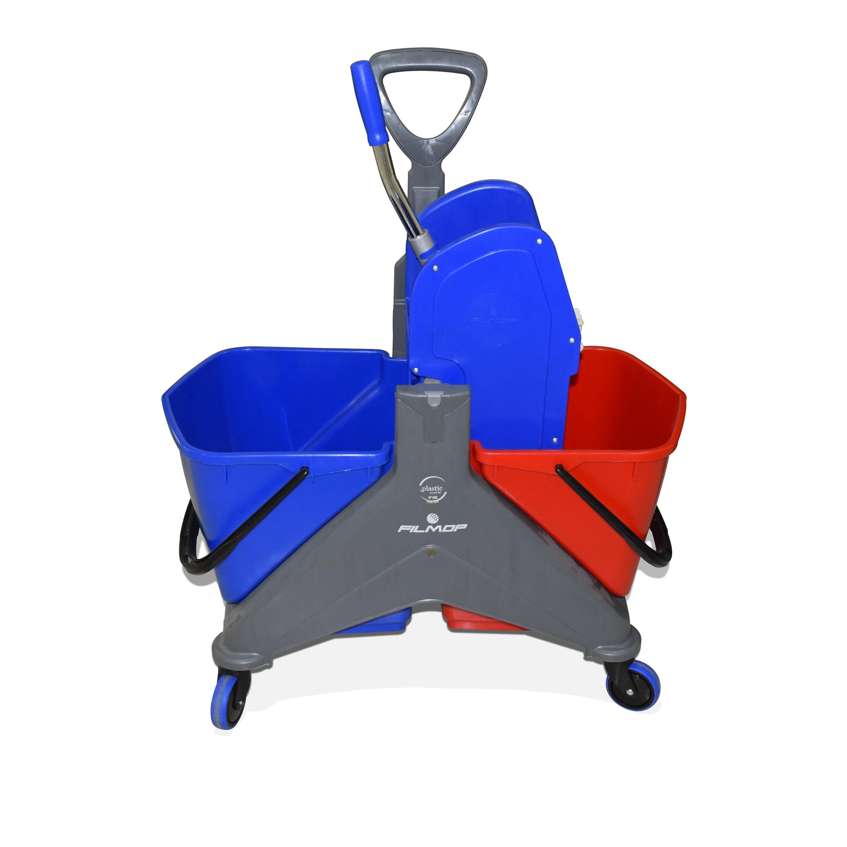 Buy DOUBLE BUCKET MOP TROLLEY | 50LTR from Kaddah Cleaning Equipment in UAE