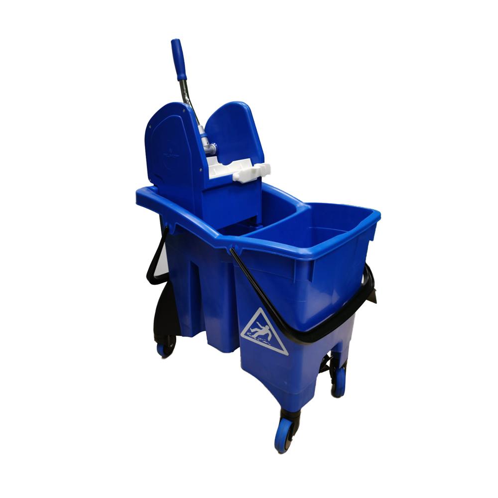 Buy DOUBLE SPLIT BUCKET MOP TROLLEY | 30LTR | BLUE from Kaddah Cleaning Equipment in UAE