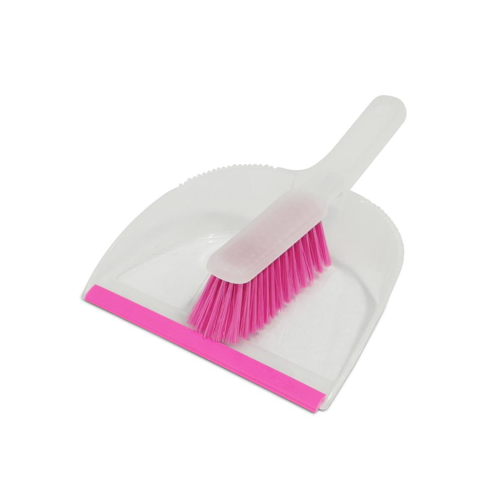 Buy DUST PAN SET WHITE & PINK from Kaddah Cleaning Equipment in UAE
