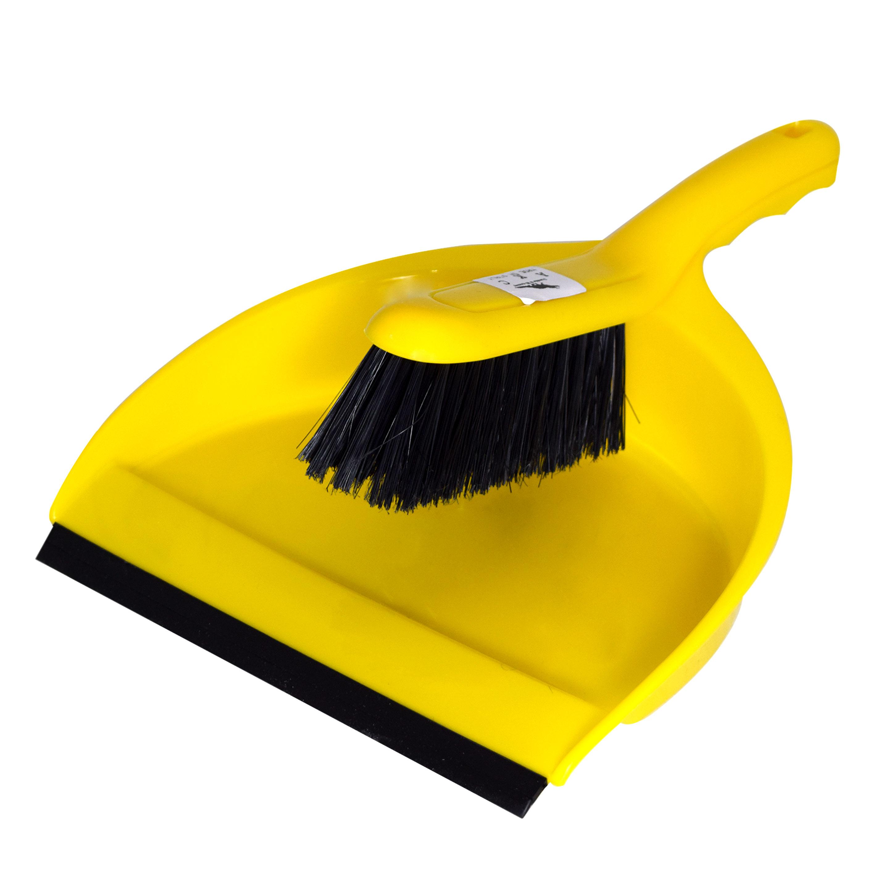 Buy DUSTPAN & BRUSH SET | YELLOW from Kaddah Cleaning Equipment in UAE