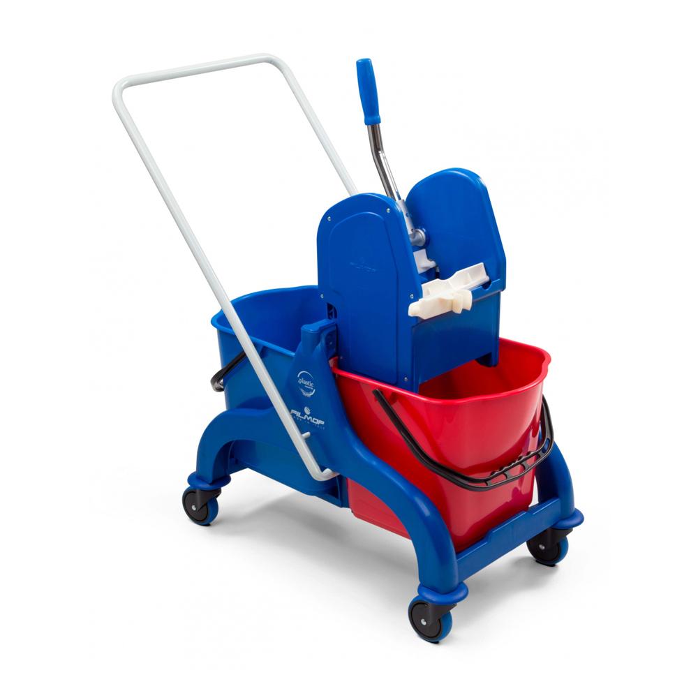 Buy FILMOP DOUBLE BUCKET MOP TROLLEY | 50LTR from Kaddah Cleaning Equipment in UAE