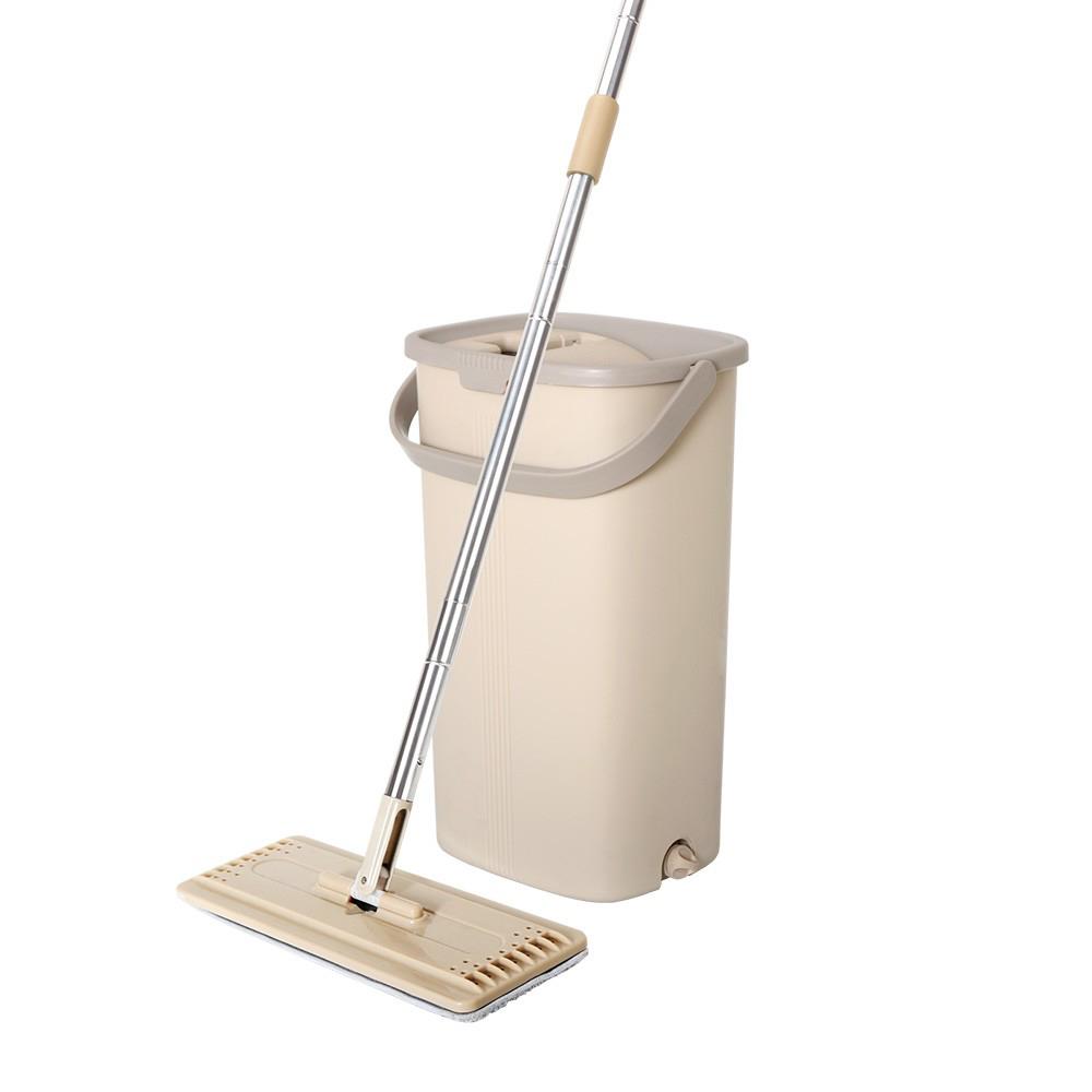 Buy FLAT FLOOR MOP AND BUCKET SET| 4 LTR from Kaddah Cleaning Equipment in UAE