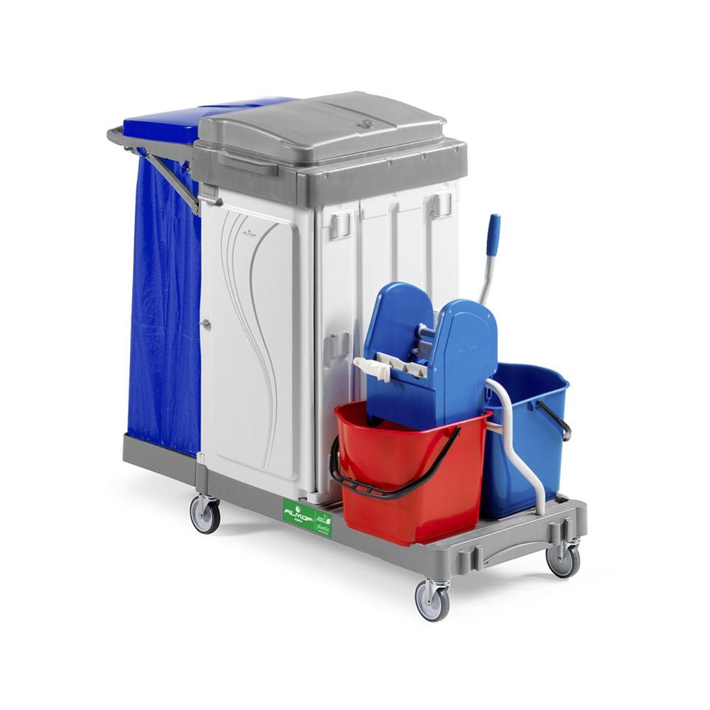 Buy FRONT CLOSE MULTIFUNCTION TROLLEY from Kaddah Cleaning Equipment in UAE