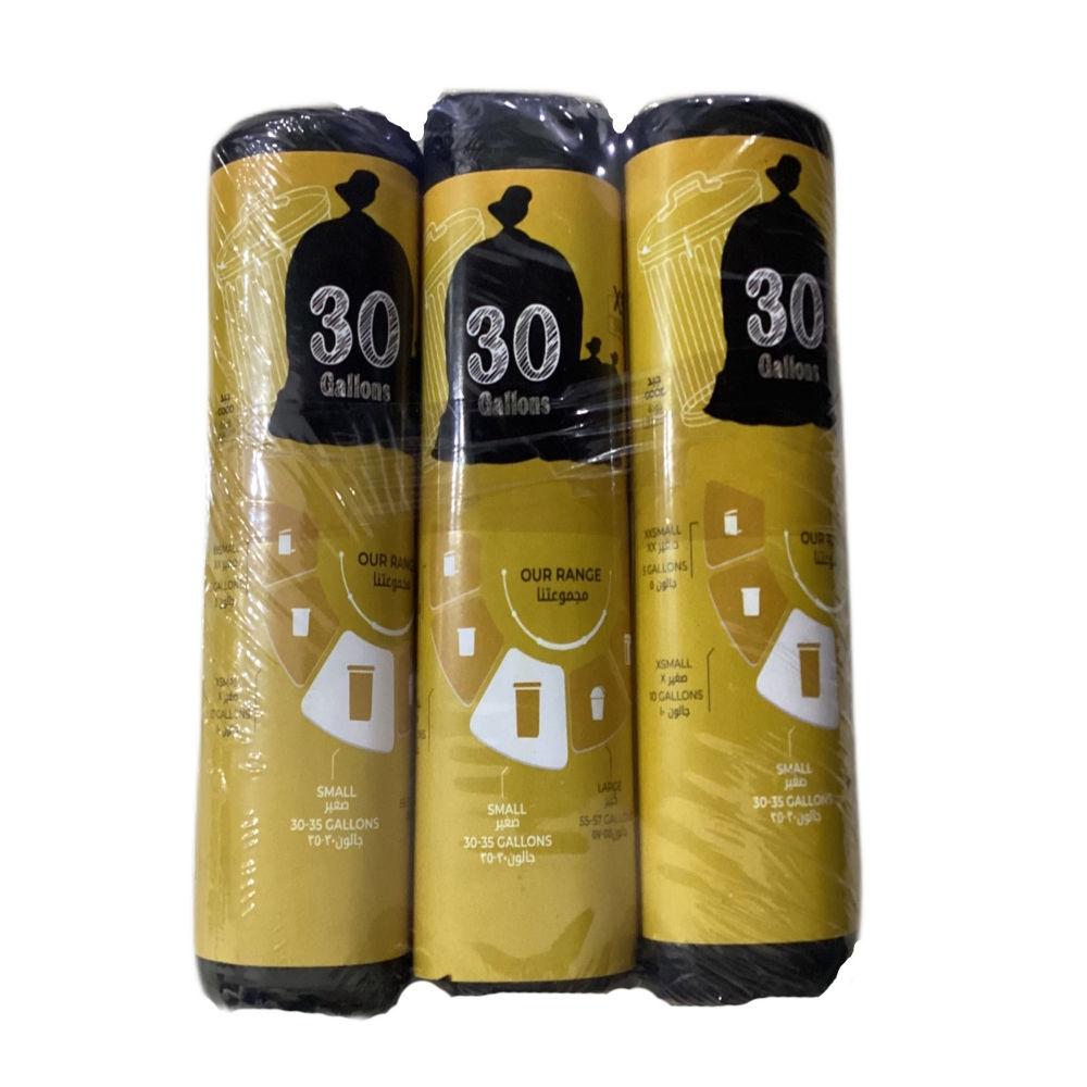 Buy GARBAGE BAGS BLACK  1 X 3 ROLL /  SIZE 60 X 90 CM from Kaddah Cleaning Equipment in UAE