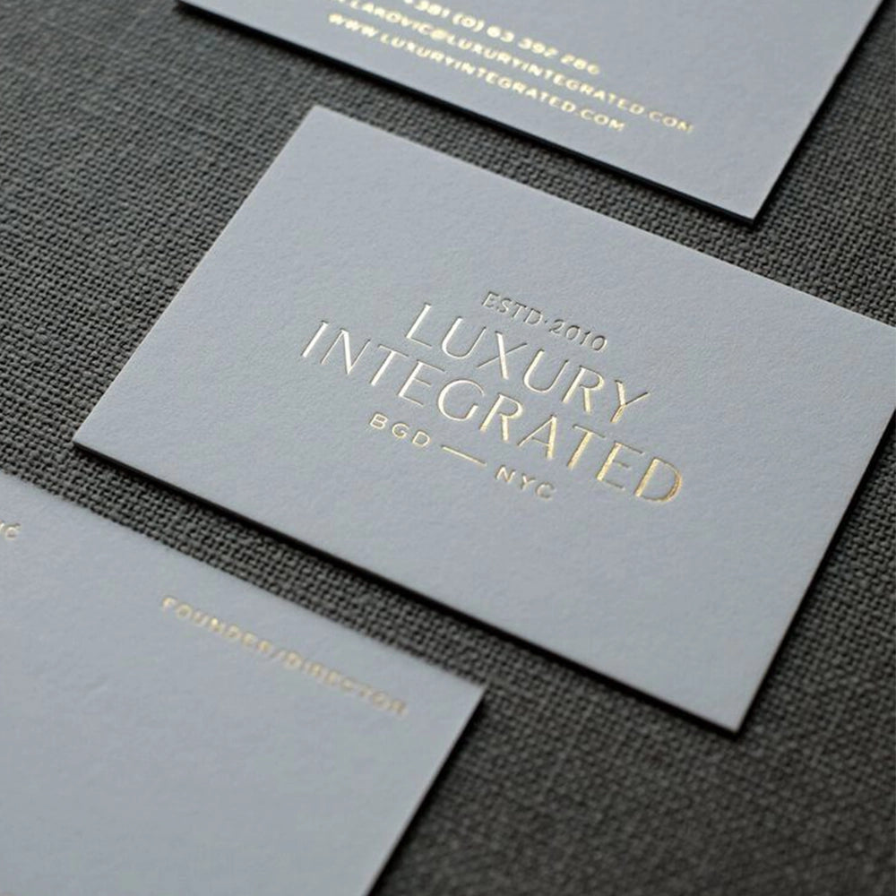 Gold foiling Business Cards - Designing and Printing in UAE Marketplace